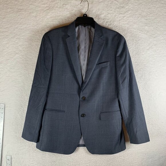 Banana Republic x Marzotto Blazer Jacket Men's 40 Gray Wool Modern Slim Fit 9660
